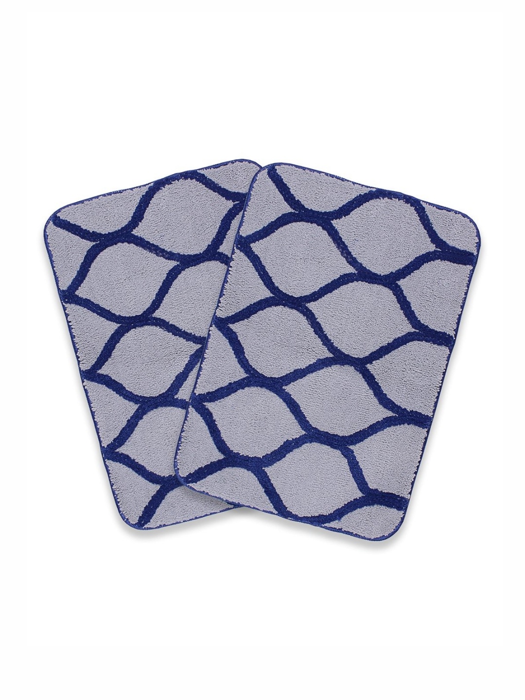 

Saral Home Blue & Grey 2 Pieces Microfibre Anti Skid Bath Mats