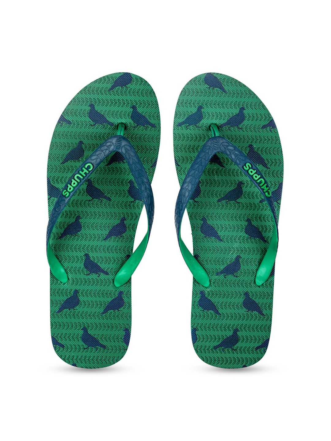 

CHUPPS Unisex Printed Thong Flip-Flops, Green
