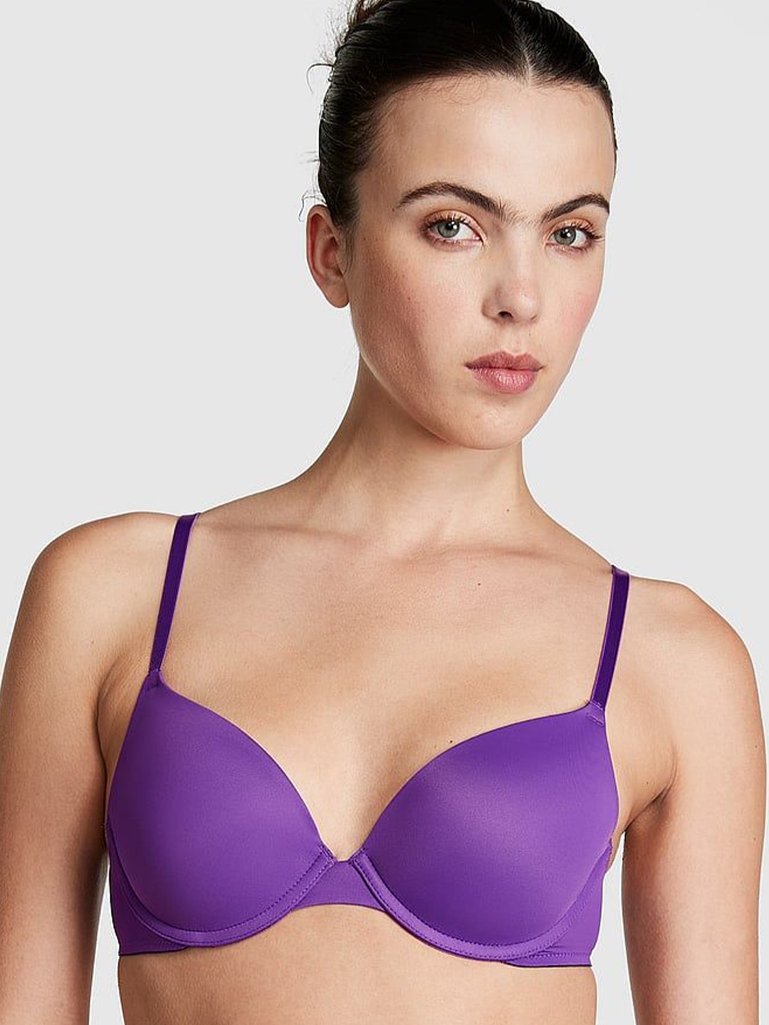 

Victoria's Secret Solid Medium Coverage Underwired Lightly Padded Bra, Purple