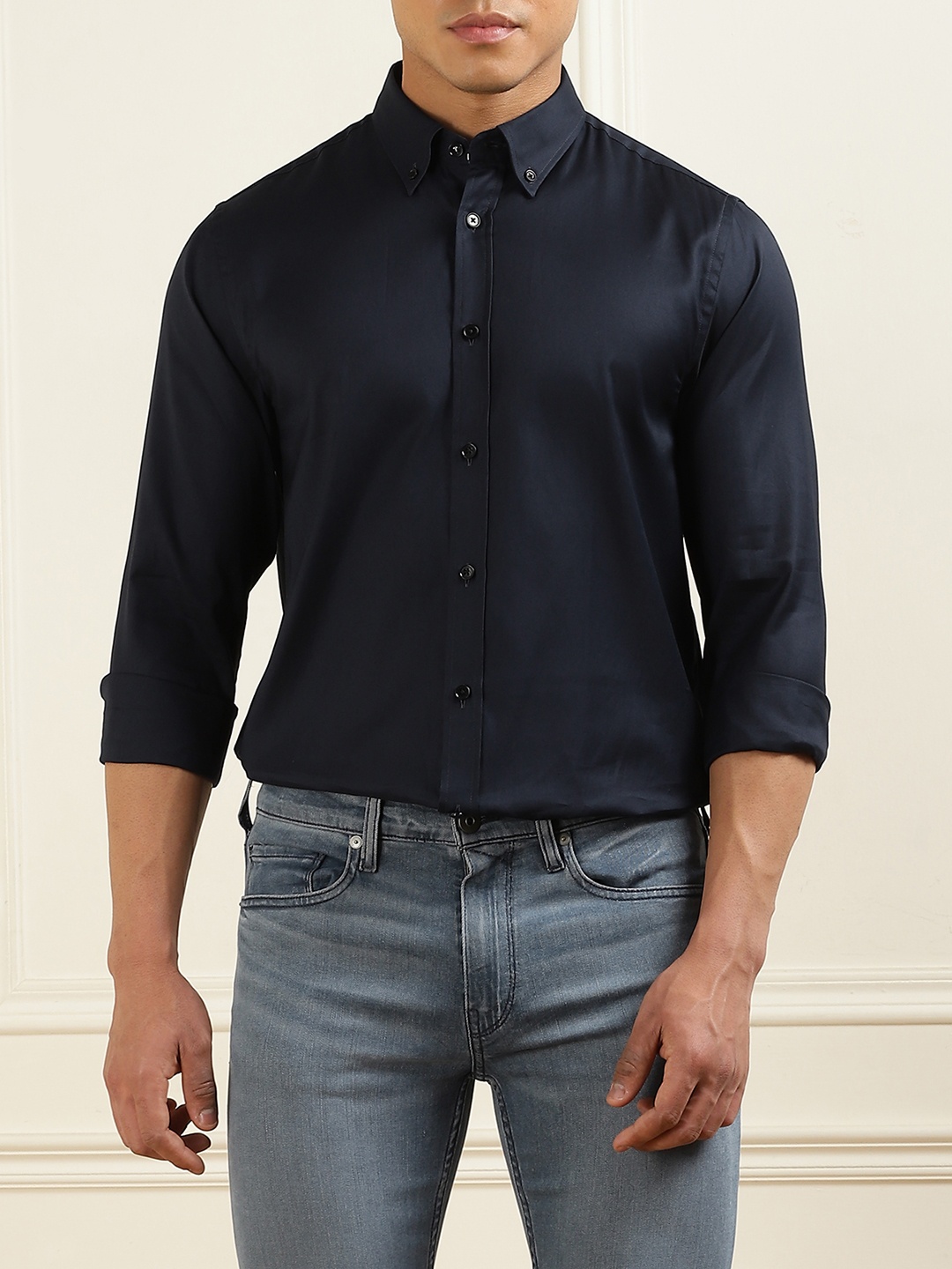 

Ted Baker Men Cotton Opaque Casual Shirt, Navy blue