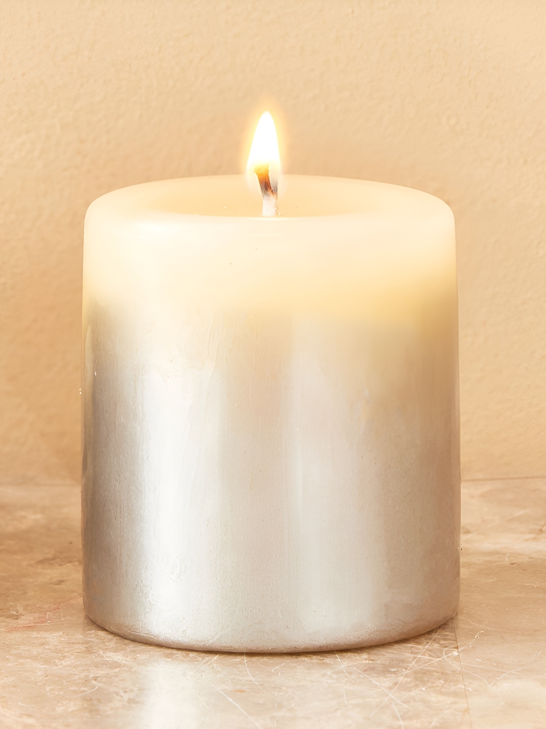 

Home Centre Eternity Viva Grey & White Scented Pillar Candle