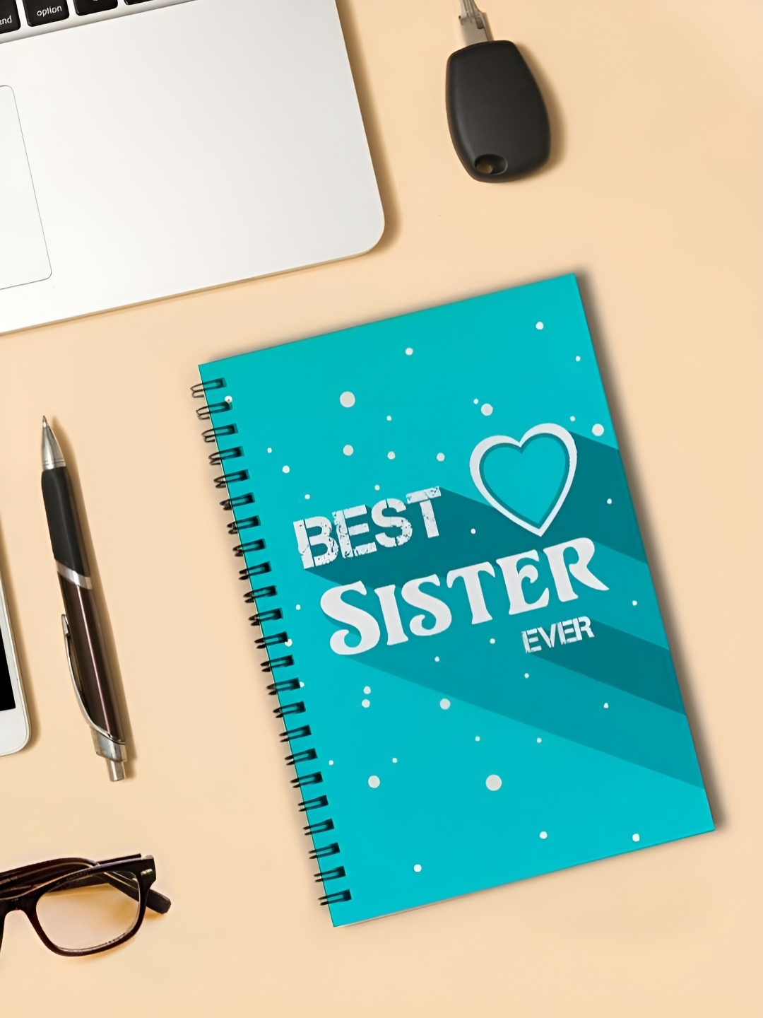

Indigifts Best Sister Ever Printed A5 Size Diary, Green