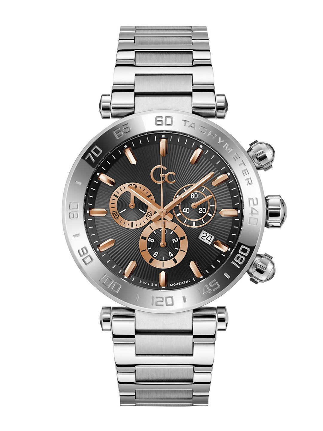 

GC Men Dial & Stainless Steel Straps Analogue Watch Z50001G7MF, Black