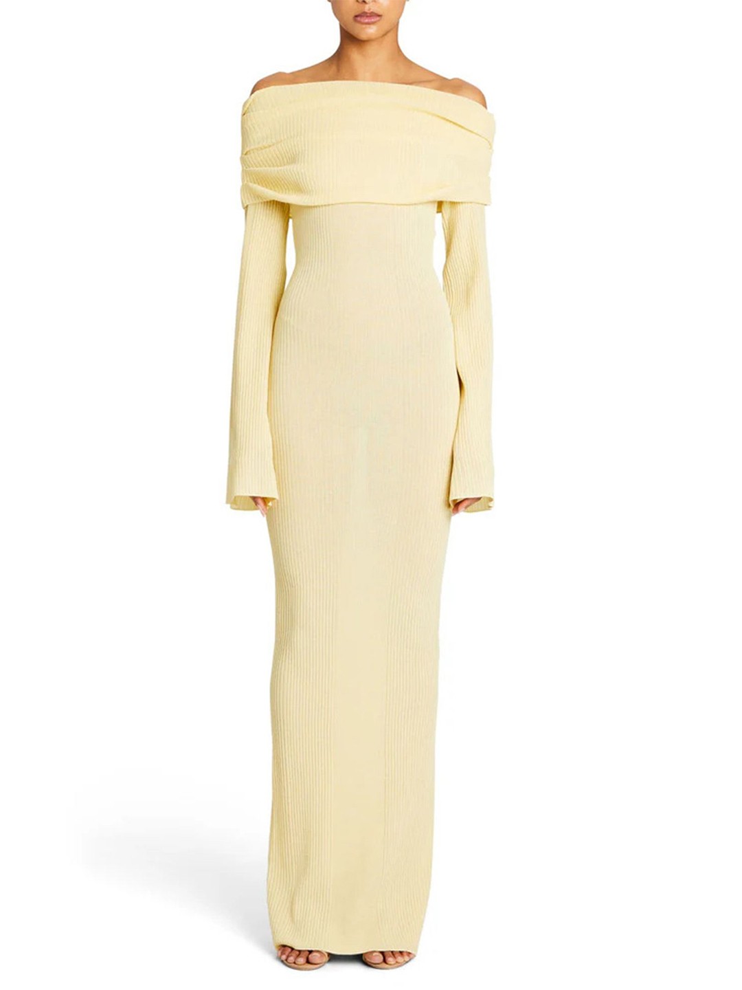 

LULU & SKY Off-Shoulder Maxi Dress, Yellow