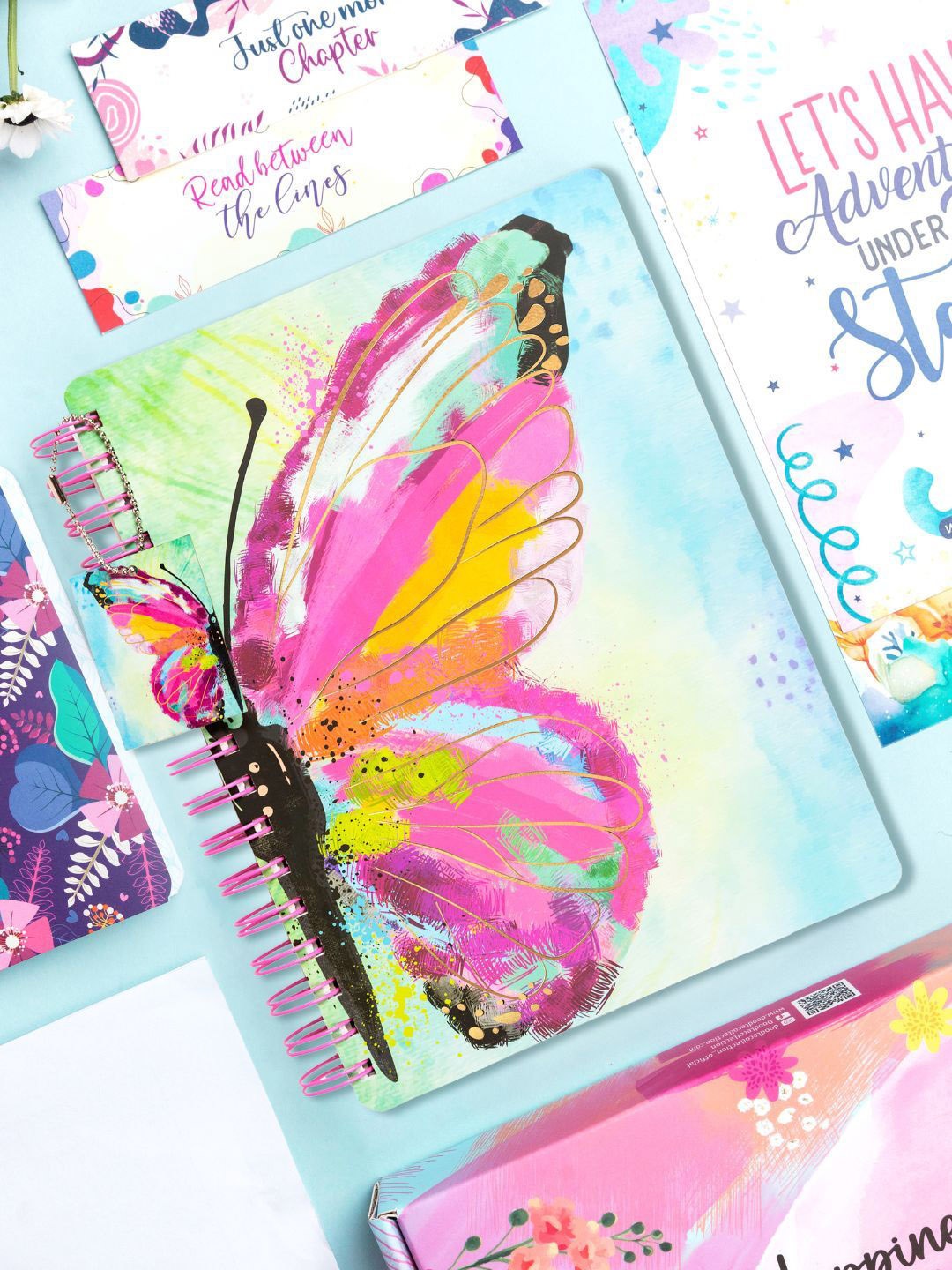 

Doodle Blue and Pink Self Design Planner Stationery