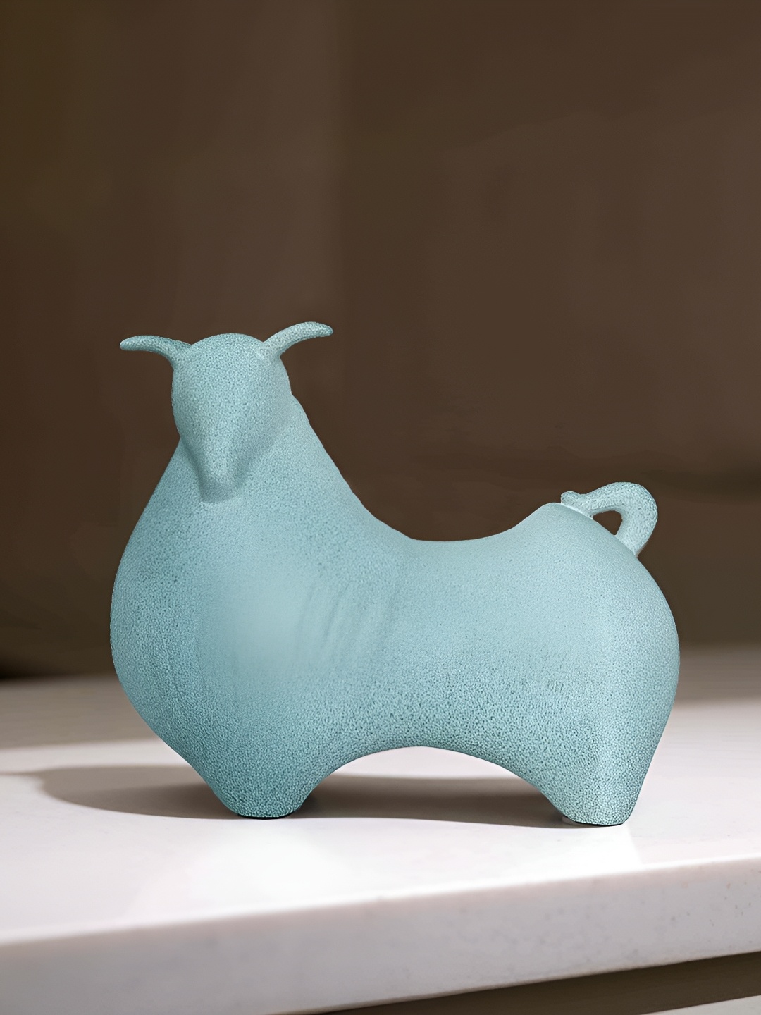 

Cortina Ceramic Bluie Buffalo Statue, Blue