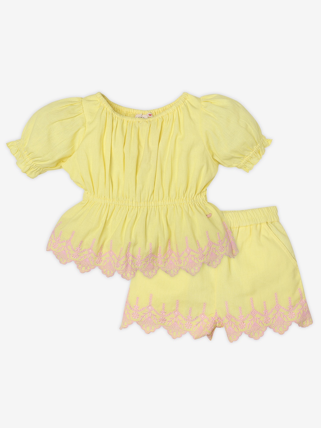 

Ed-a-Mamma Girls Top with Shorts, Yellow
