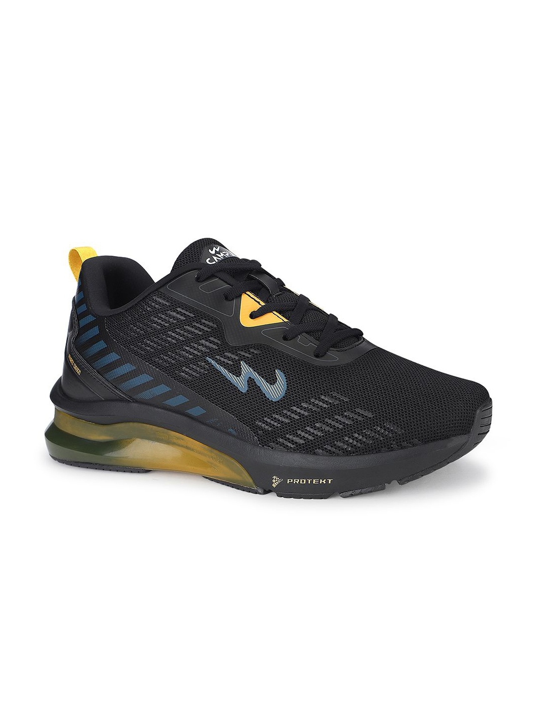 

Campus Men Mesh Running Non-Marking Shoes, Black