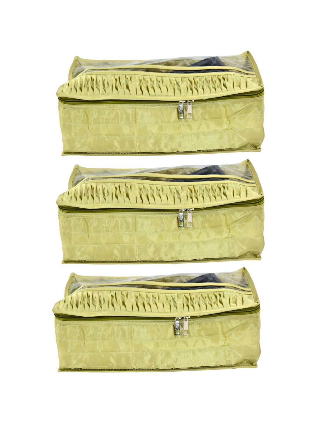 

Ajabh Green 3 Pieces Water Resistant Satin Shoe Cover Bag Organisers