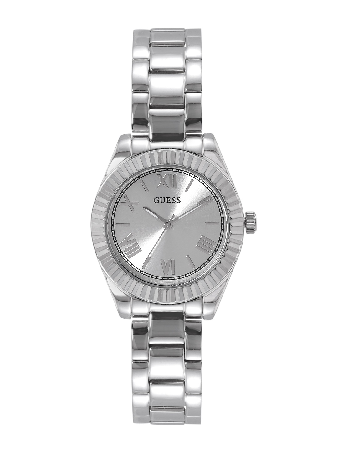 

GUESS Women Dress Mini Luna Bracelet Style Straps Analogue Watch GW0687L1, Silver