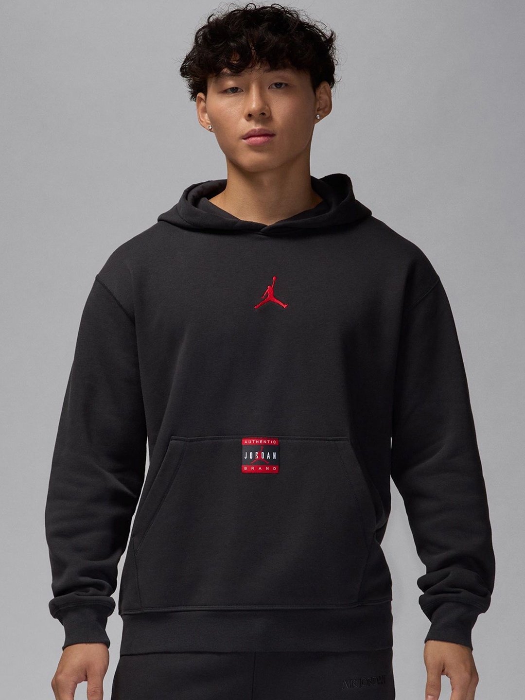 

Nike Men Cotton Jordan Brooklyn Pullover Hoodie, Black