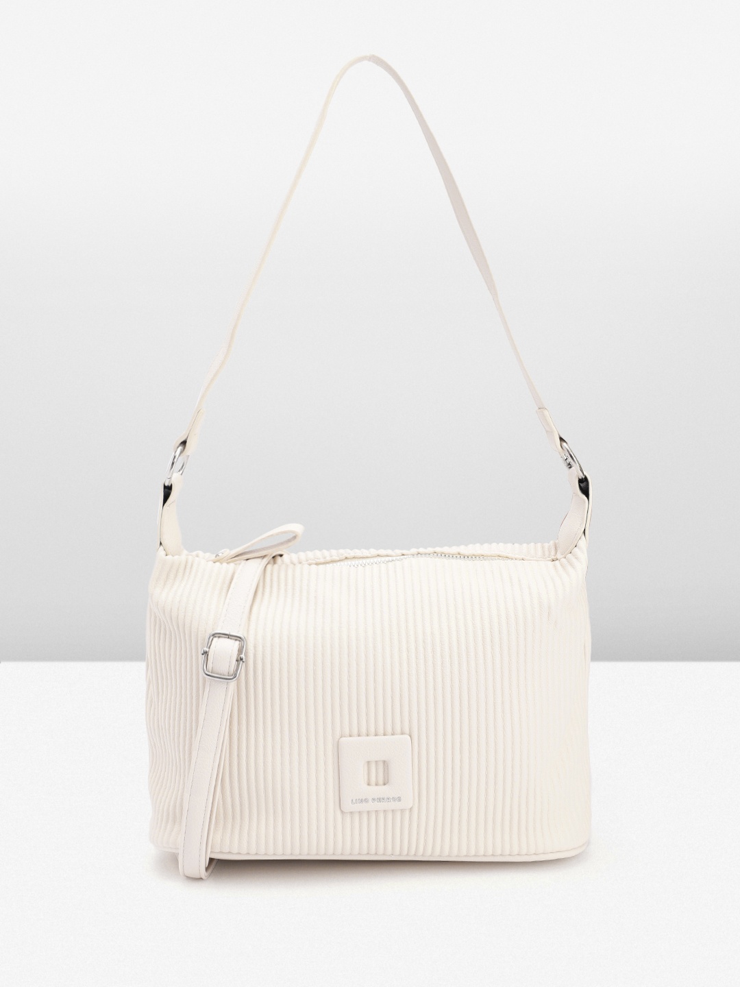 

Lino Perros Textured Structured Shoulder Bag, Off white