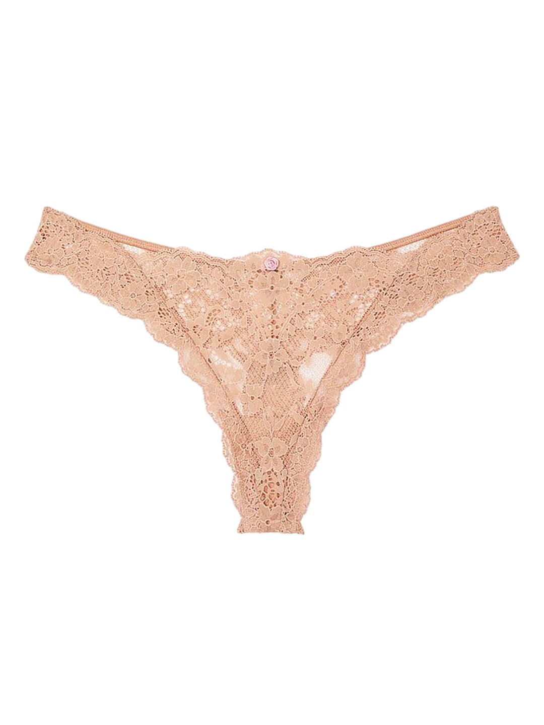 

Victoria's Secret Self Design Low Rise Lace Thong Briefs, Beige
