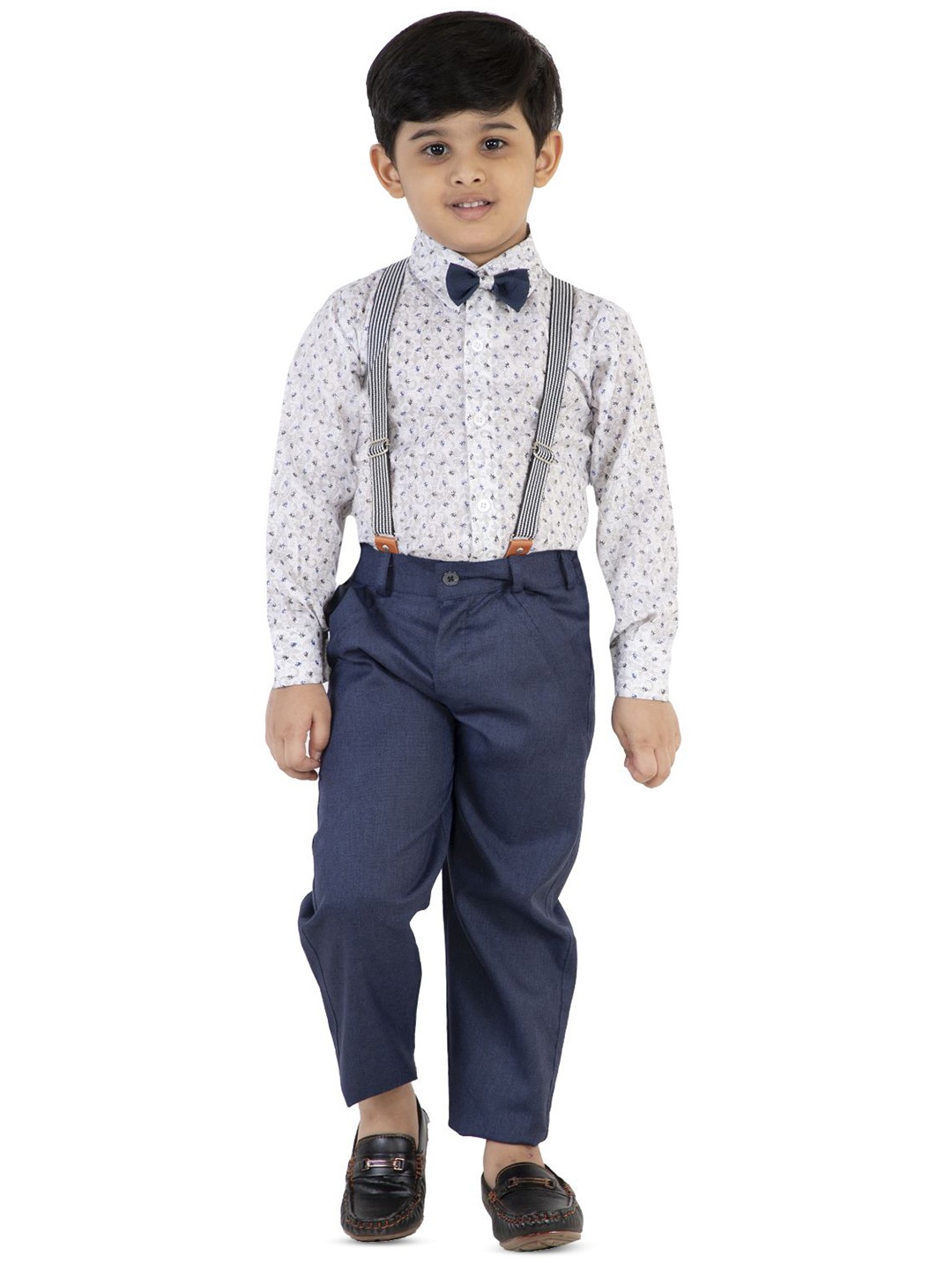 

BAESD Boys Shirt with Trousers With Suspenders Clothing Set, Blue