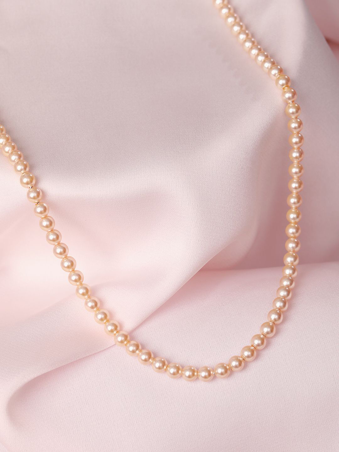 

Zavya 925 Sterling Silver Rhodium-Plated Pearls Beaded Necklace