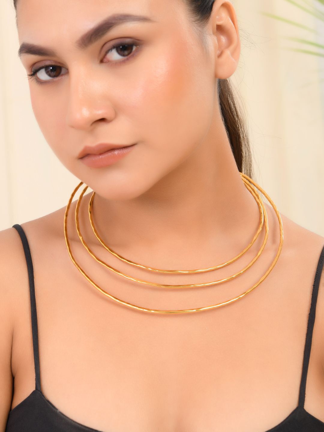 

Silvermerc Designs Gold-Plated Hasli Choker Pendant