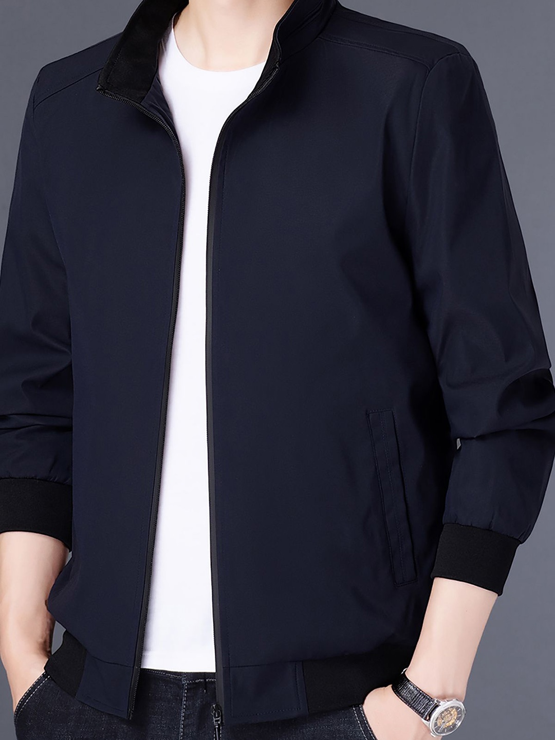 

StyleCast x Revolte Men Tailored Jacket, Navy blue