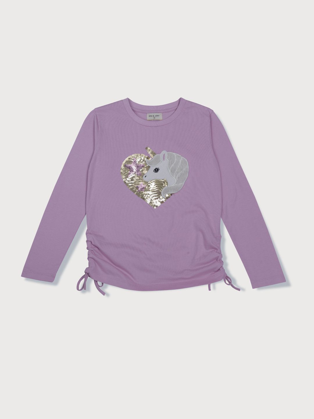 

Gini and Jony Girls Embellished Round Neck Cotton Top, Lavender