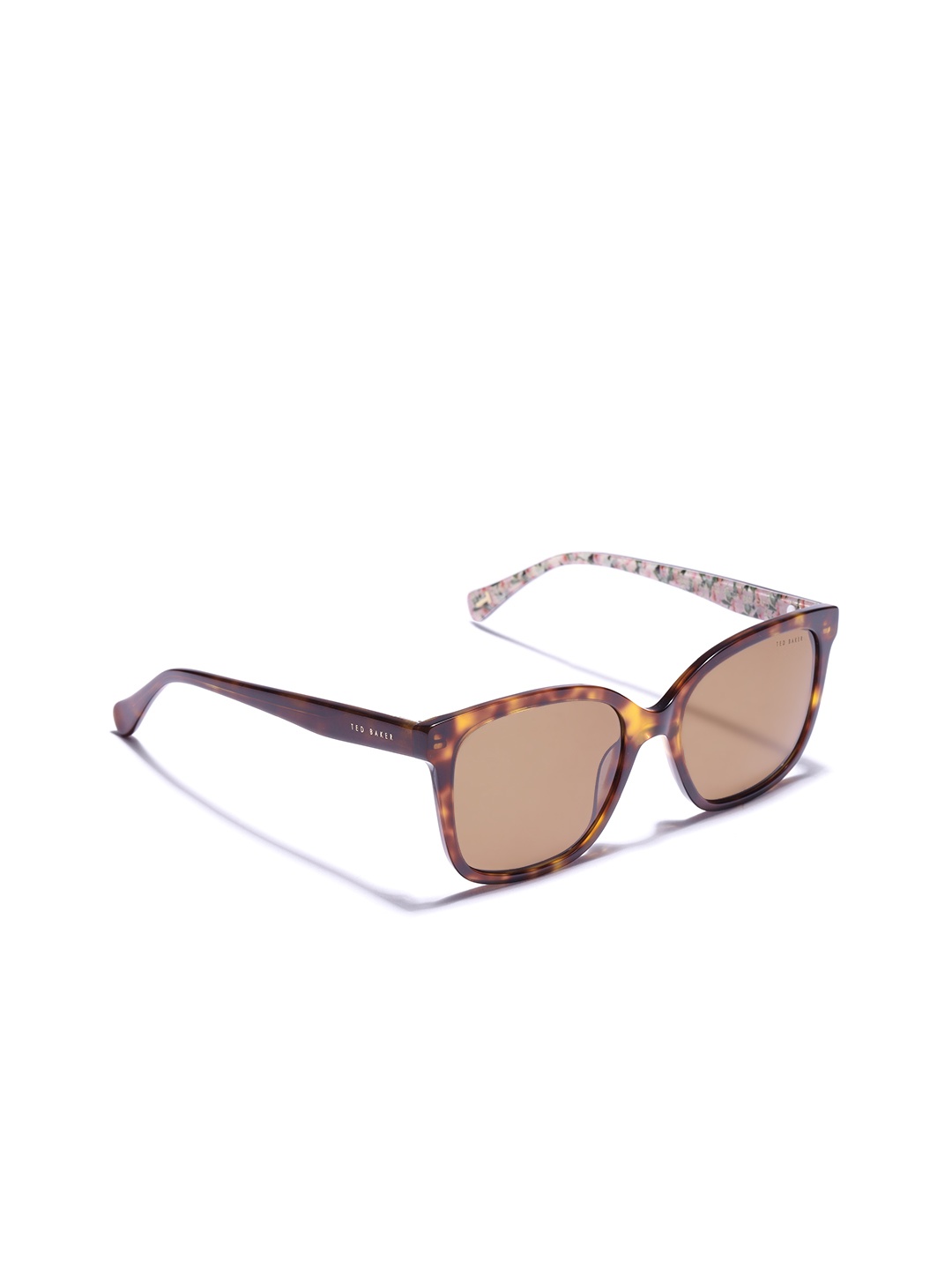 

Ted Baker Women Printed Square Sunglasses with UV Protected Lens STB173910056, Brown