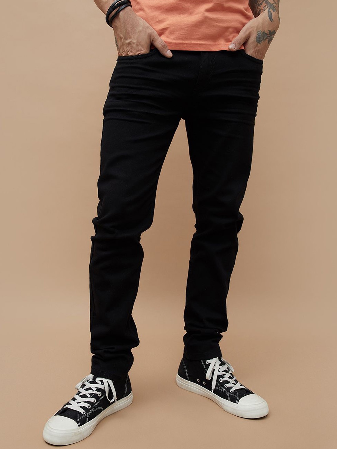 

Fame Forever by Lifestyle Men Tapered Fit Jeans, Black