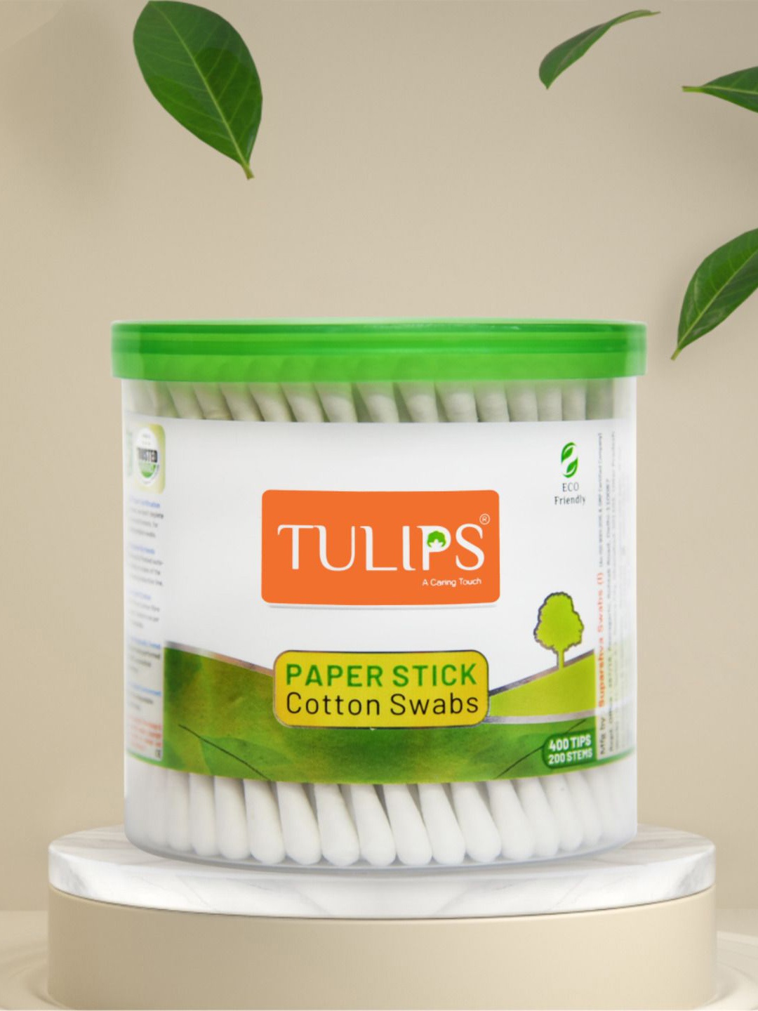 

TULIPS Set Of 3 Paper Stick Cotton Ear Buds- 400 Tips Each, White