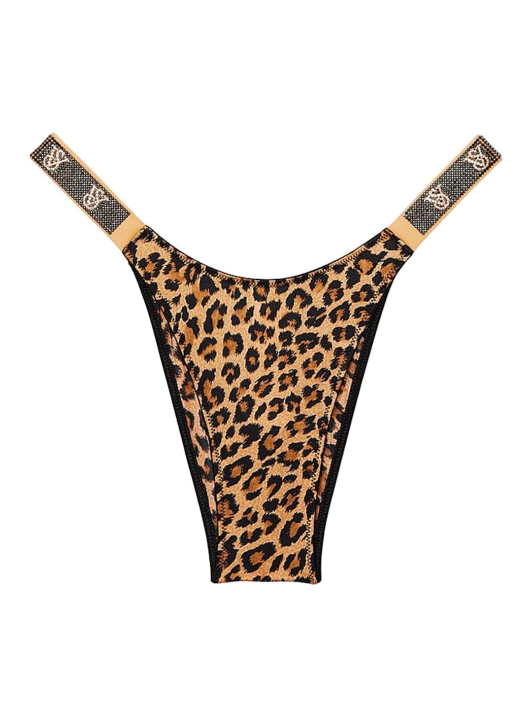 

Victoria's Secret Animal Printed Thong Briefs, Beige