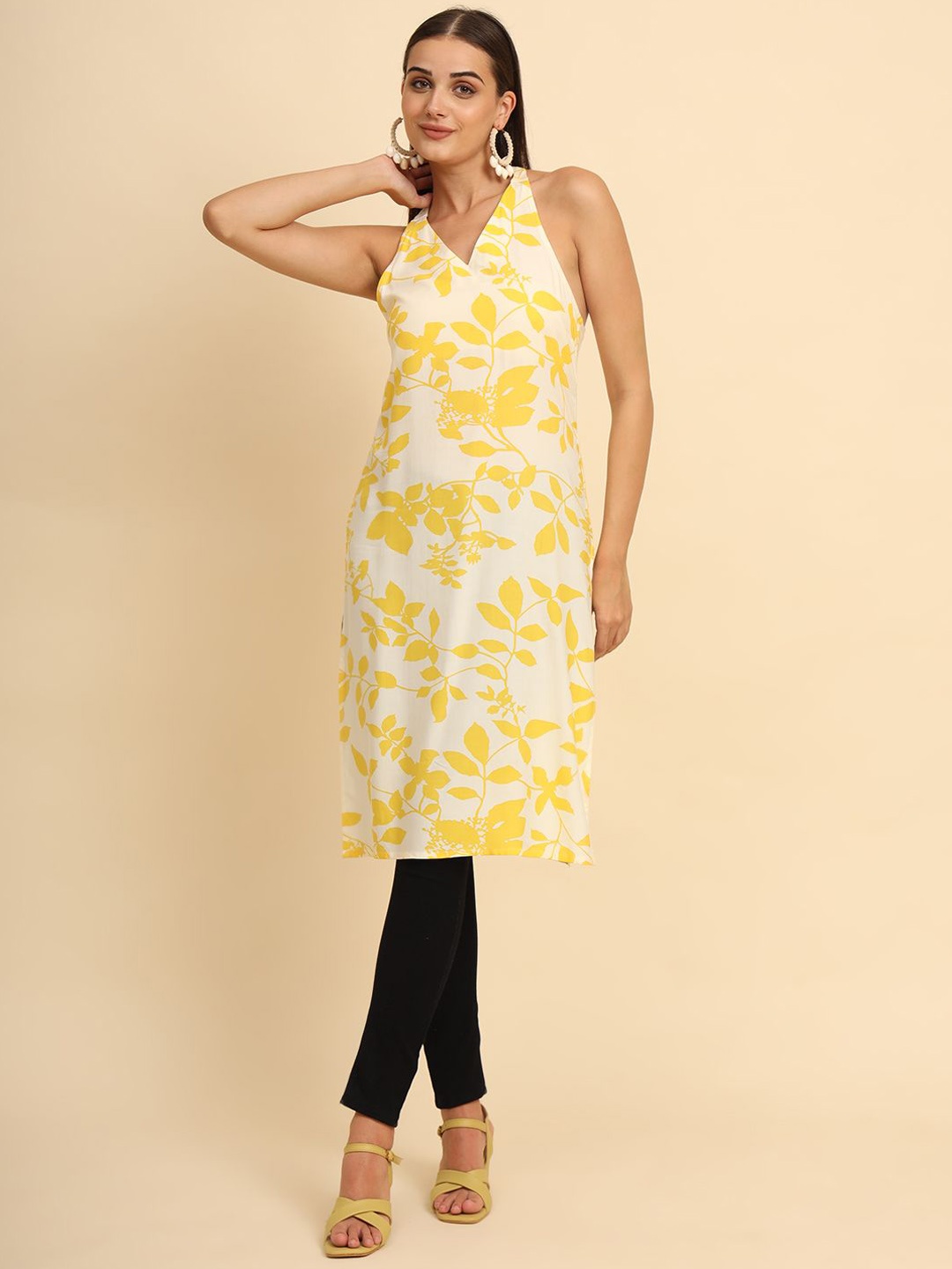 

Anouk Rustic Women Floral Printed Kurta, Off white