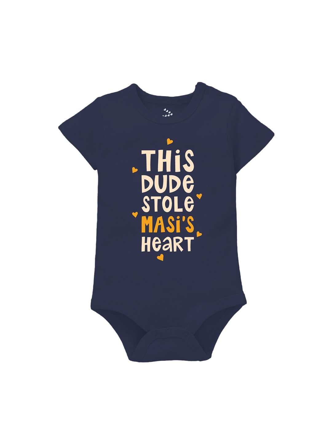 

Zeezeezoo Infants Printed Pure Cotton Bodysuit, Navy blue