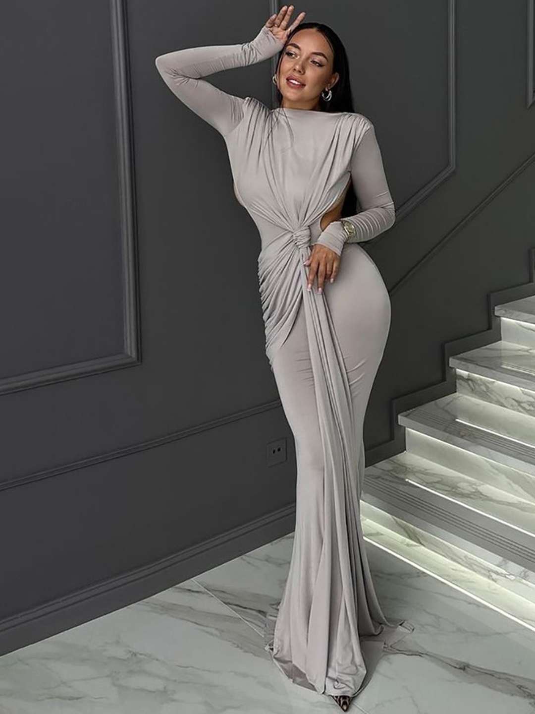 

LULU & SKY Maxi Dress, Grey