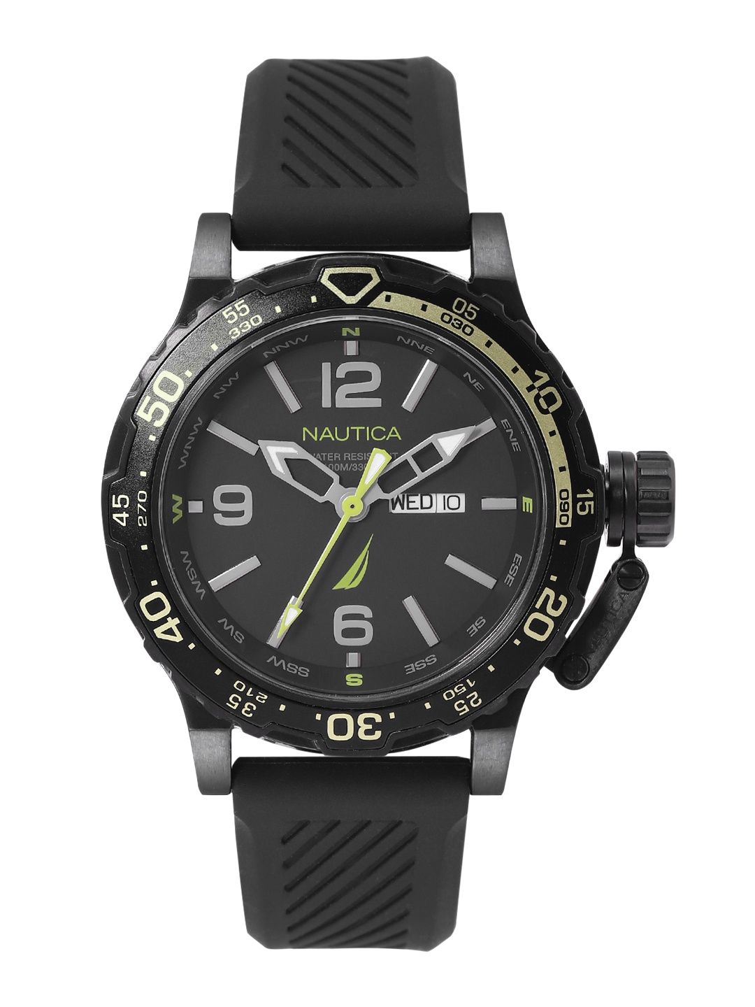 

Nautica Men Round Dial Analogue Watch NAPGLF114, Black