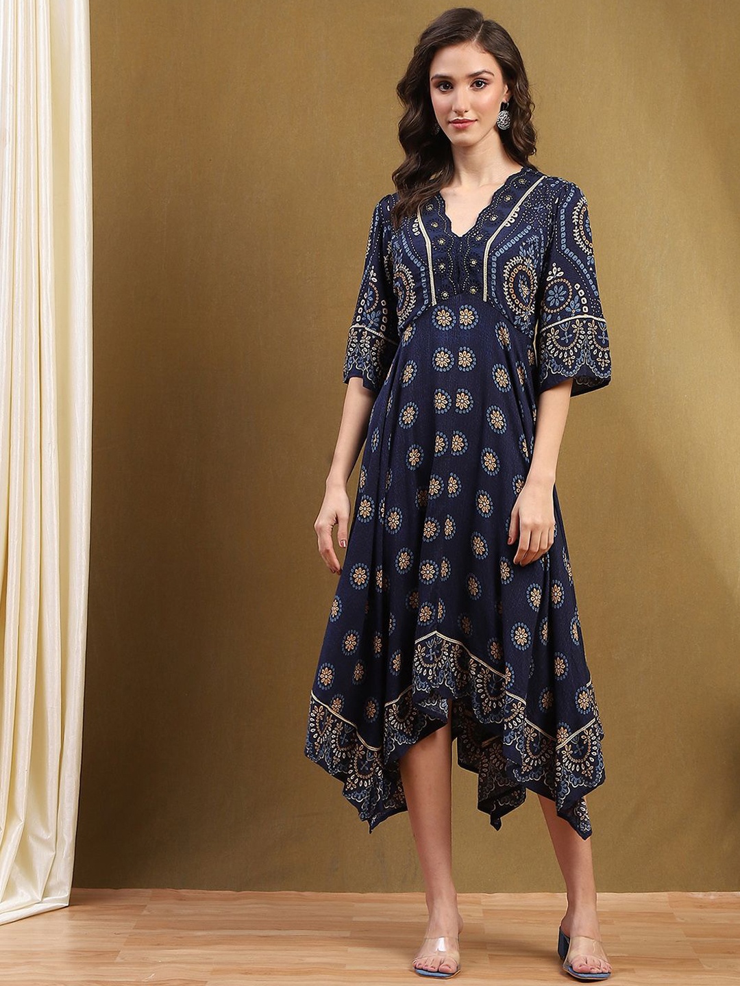 

Biba Women Printed Kurta, Blue