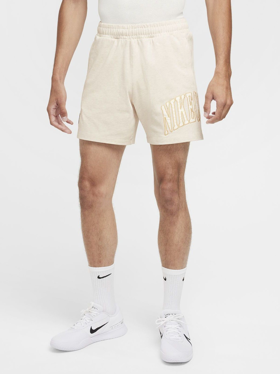 

Nike Solid Typography Cotton Court Heritage Men's 15cm (approx.) Tennis Polo, White