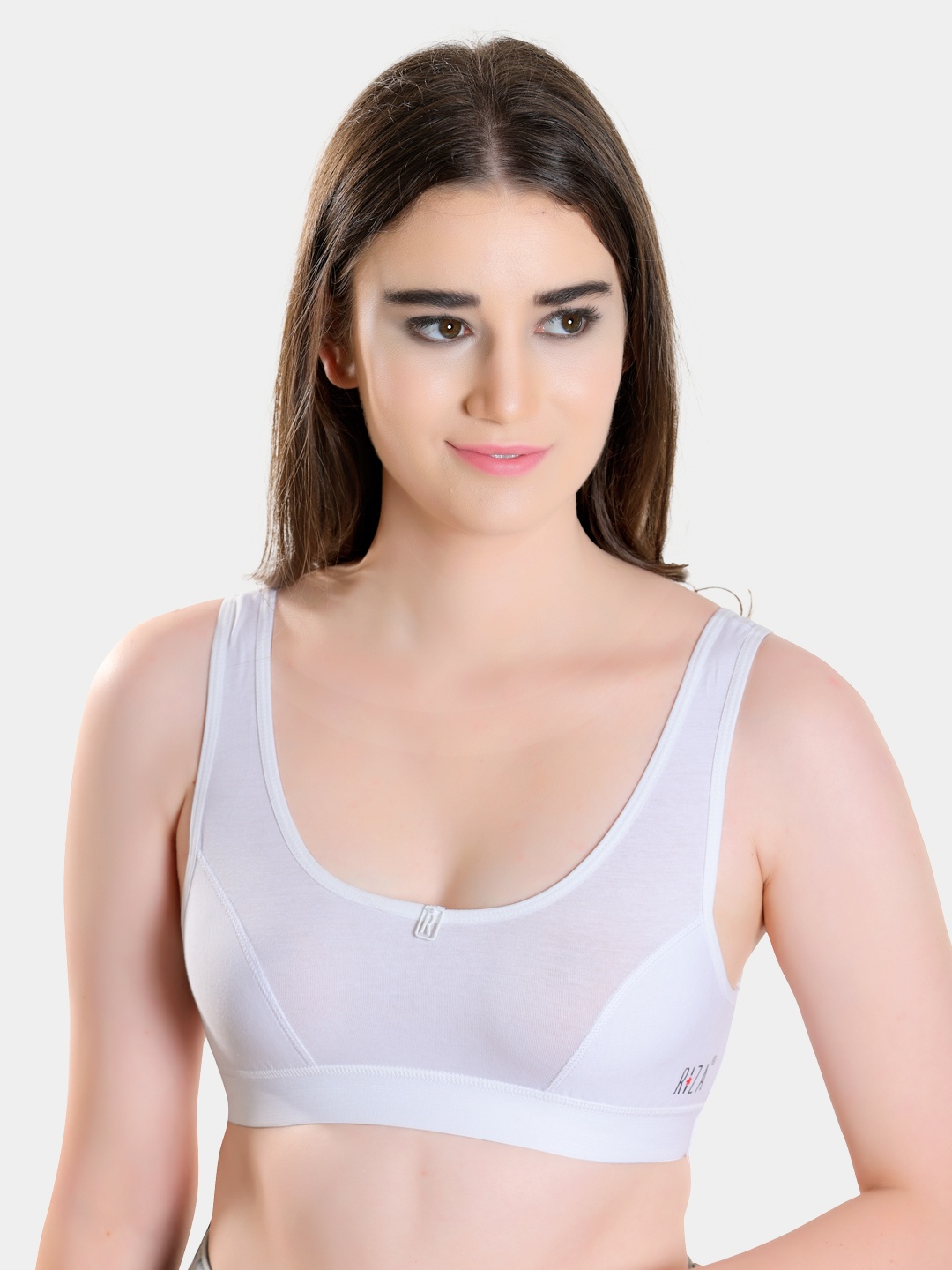 

Trylo Beginner Bra For Teenage Girls Combed Cotton Fabric Non-Padded Non-Wired Pop-On Bra, White