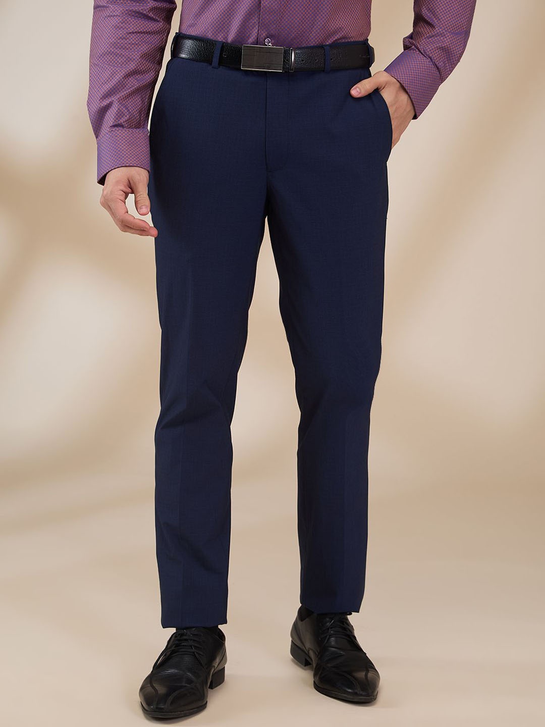 

Park Avenue Men Slim Fit Trousers, Blue