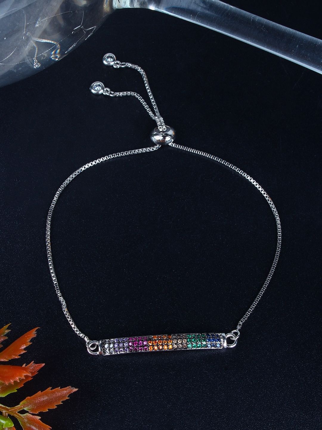 

KPOP Silver-Plated Cubic Zirconia Wraparound Bracelet