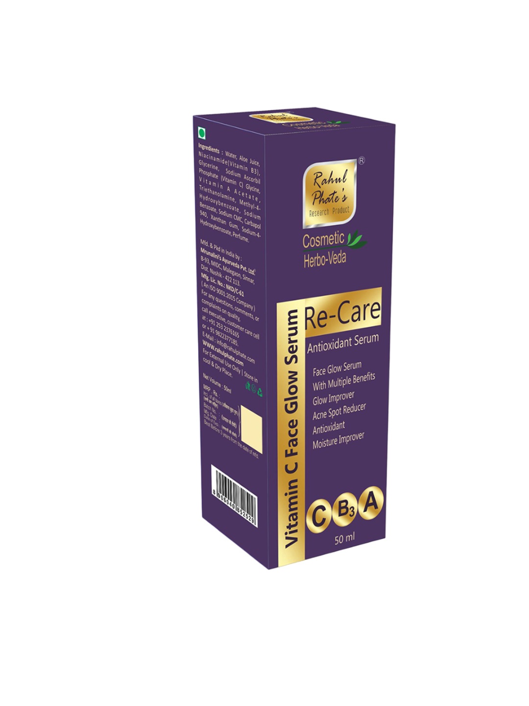 

Rahul Phate Research Product Re-Care Vit C Face Glow Antioxidant Serum - Anti-Acne - 50ml, White