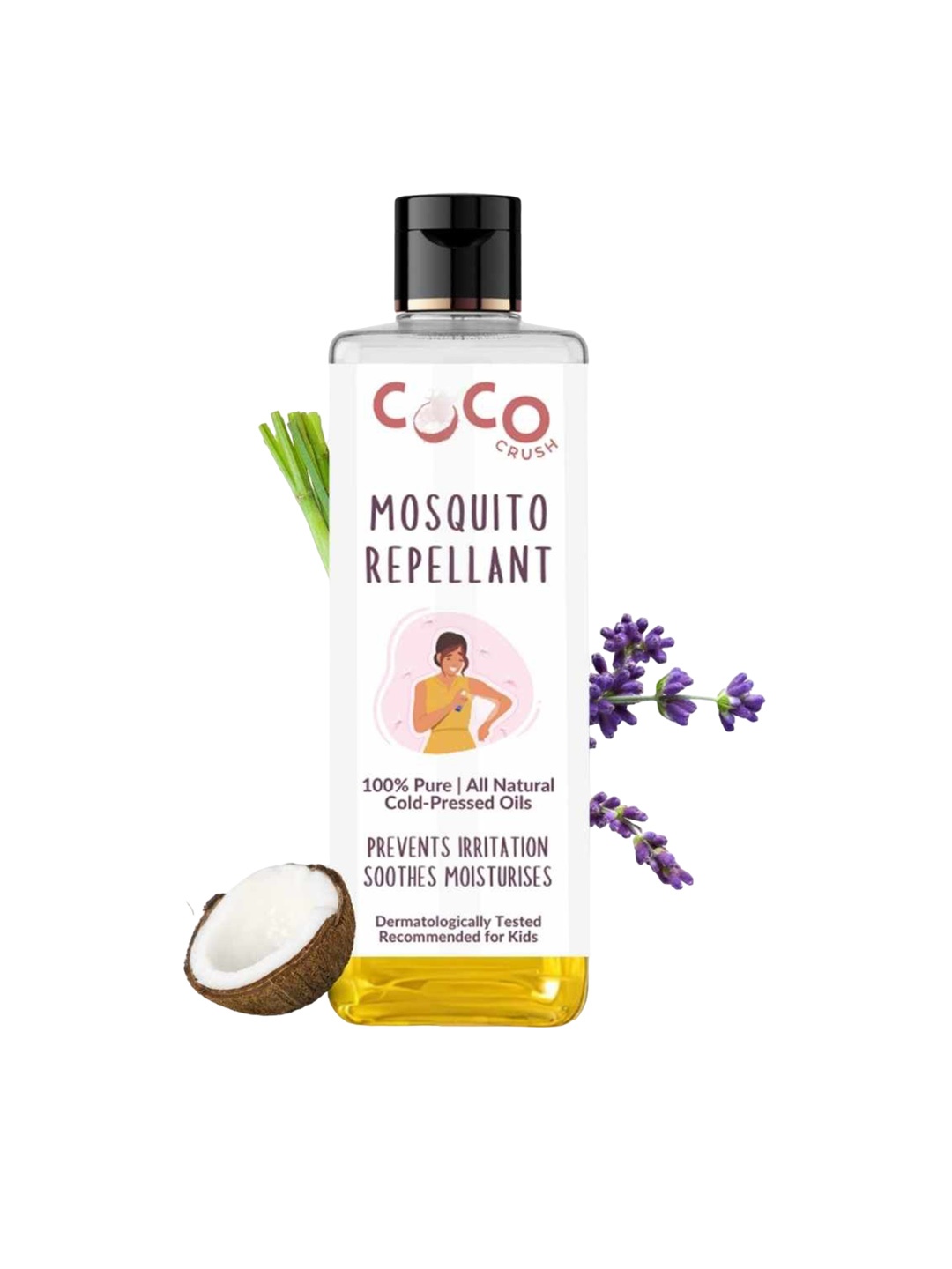 

Coco Crush Natural Mosquito Repellent Oil- 50 ml, Transparent