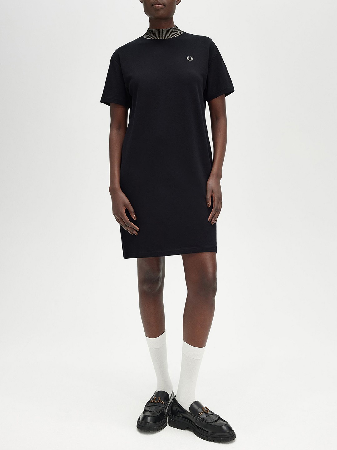 

Fred Perry Women Cotton T-shirt Mini Dress, Black