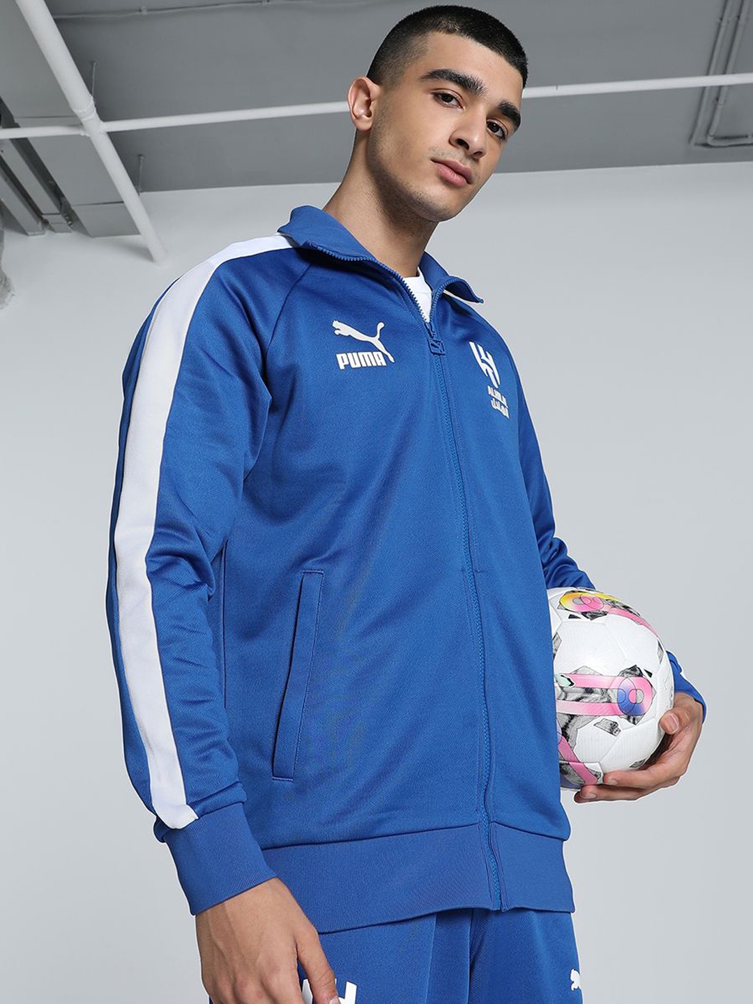 

Puma Al HilalSFC Anniversary Men Football Track Jacket, Blue