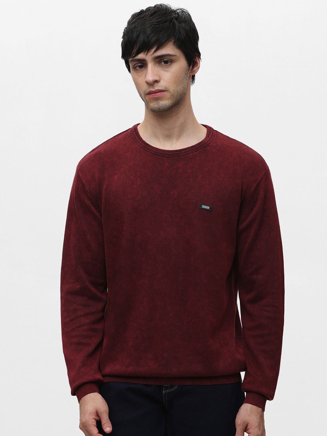 

Klub Fox Men Round Neck Cotton Pullover, Maroon