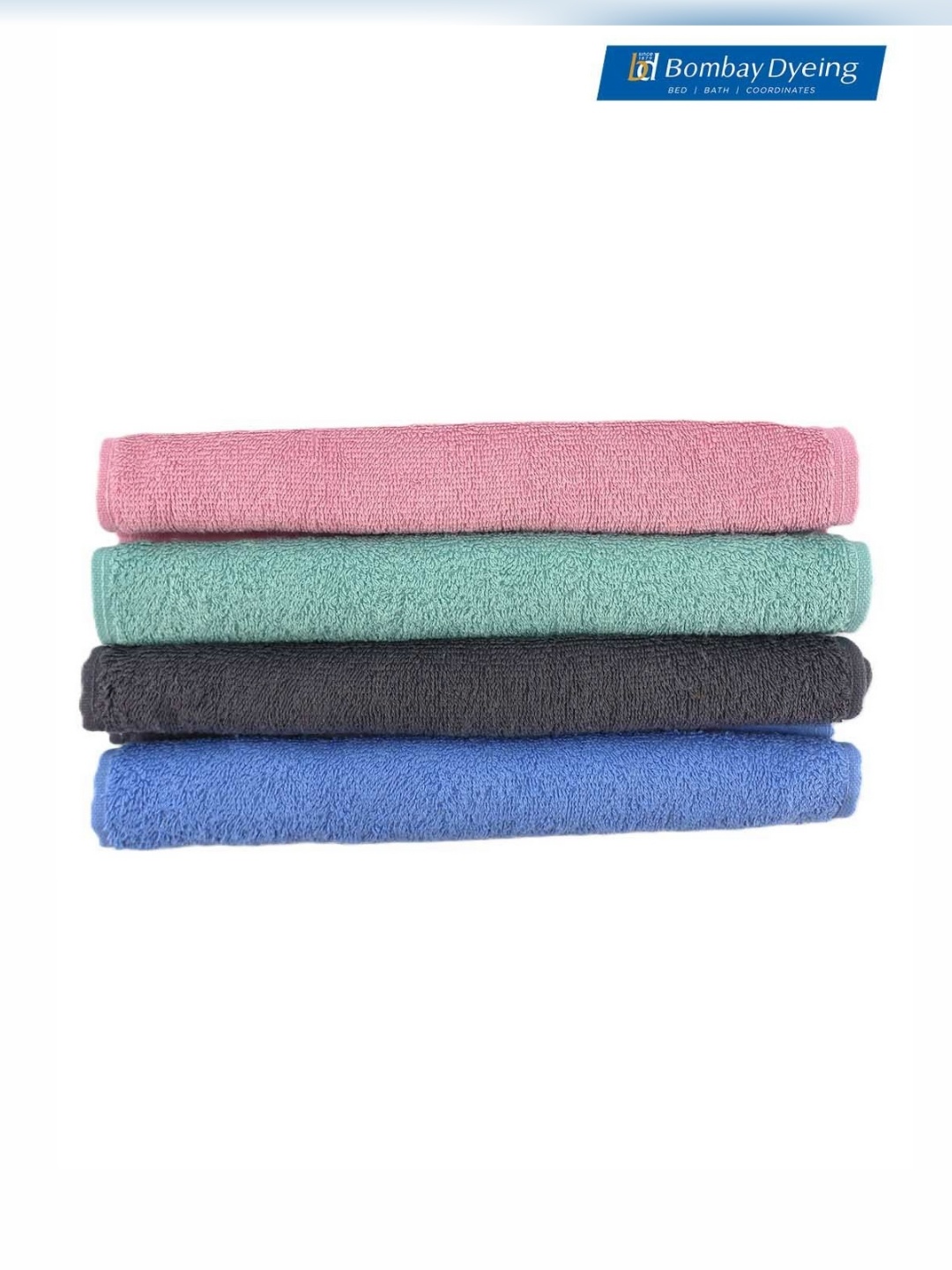 

BOMBAY DYEING Flora Pink & Green 4 Pieces 400 GSM Pure Cotton Face Towels
