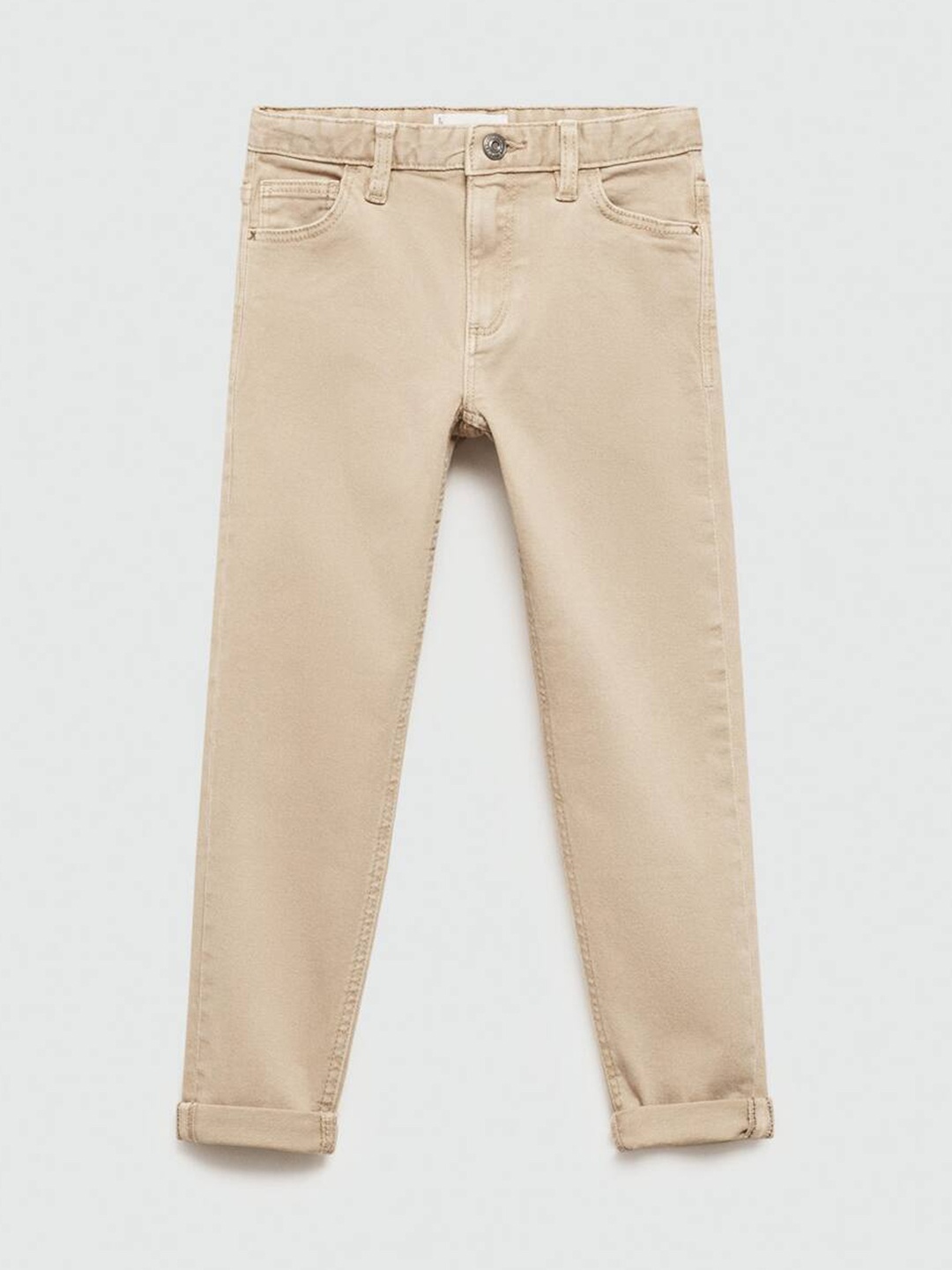 

Mango Kids Boys Mid-Rise Stretchable Jeans, Beige