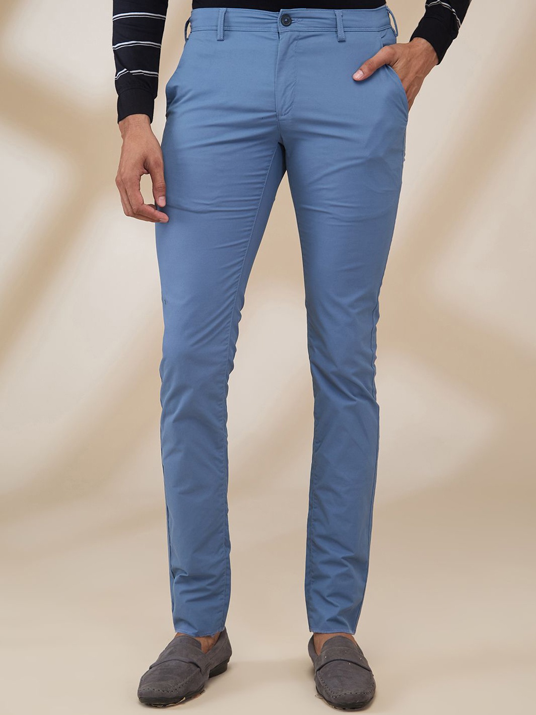 

ColorPlus Men Slim Fit Trousers, Blue