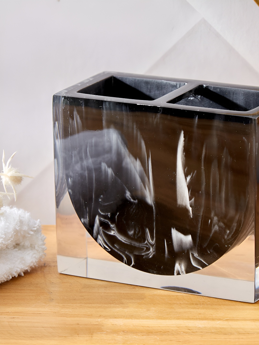 

Home Centre Black & White Printed Matte Tooth Brush Holder