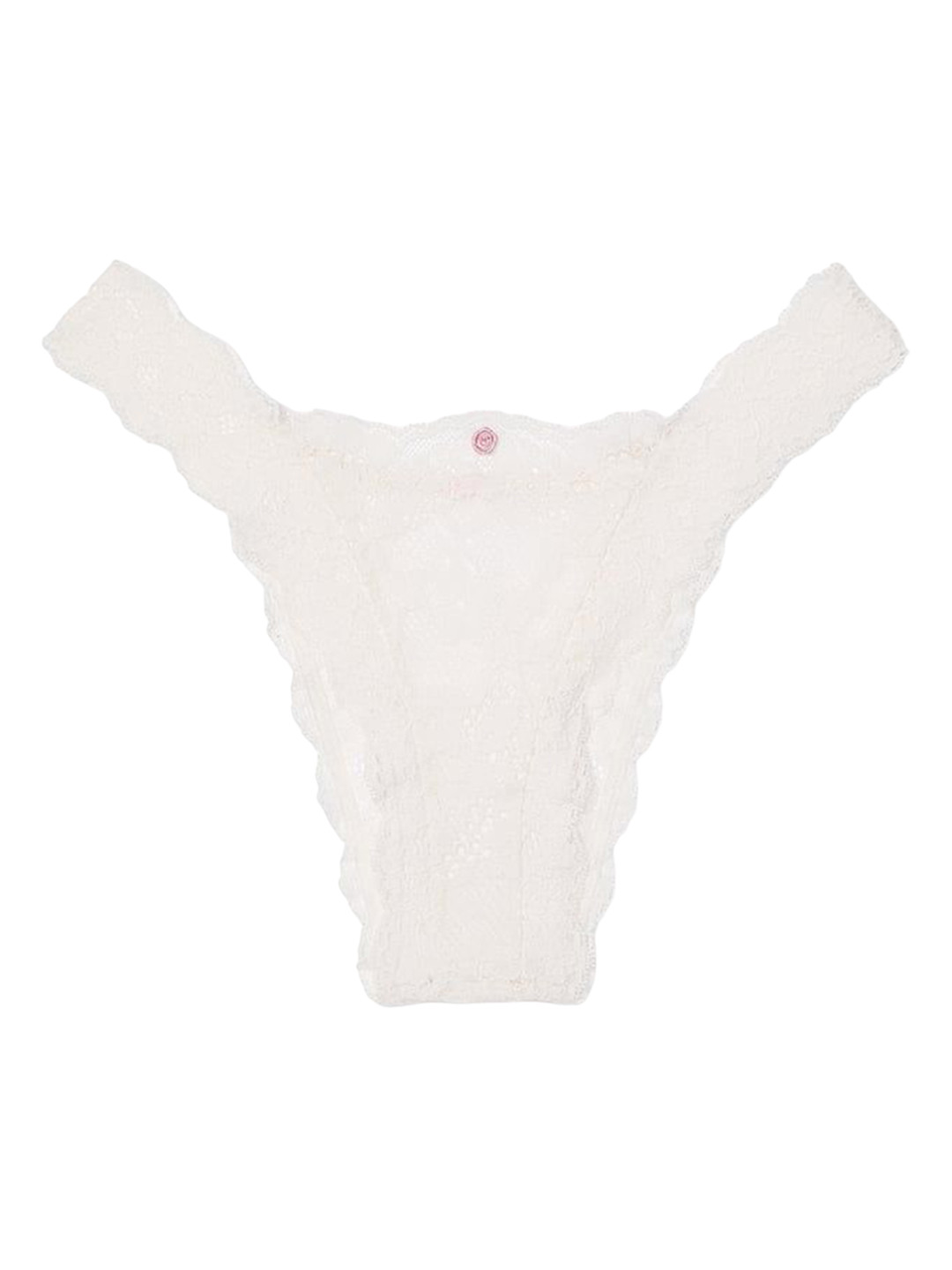 

Victoria's Secret Women Self-Design Lace Bikini Briefs 1125066034Y5, White