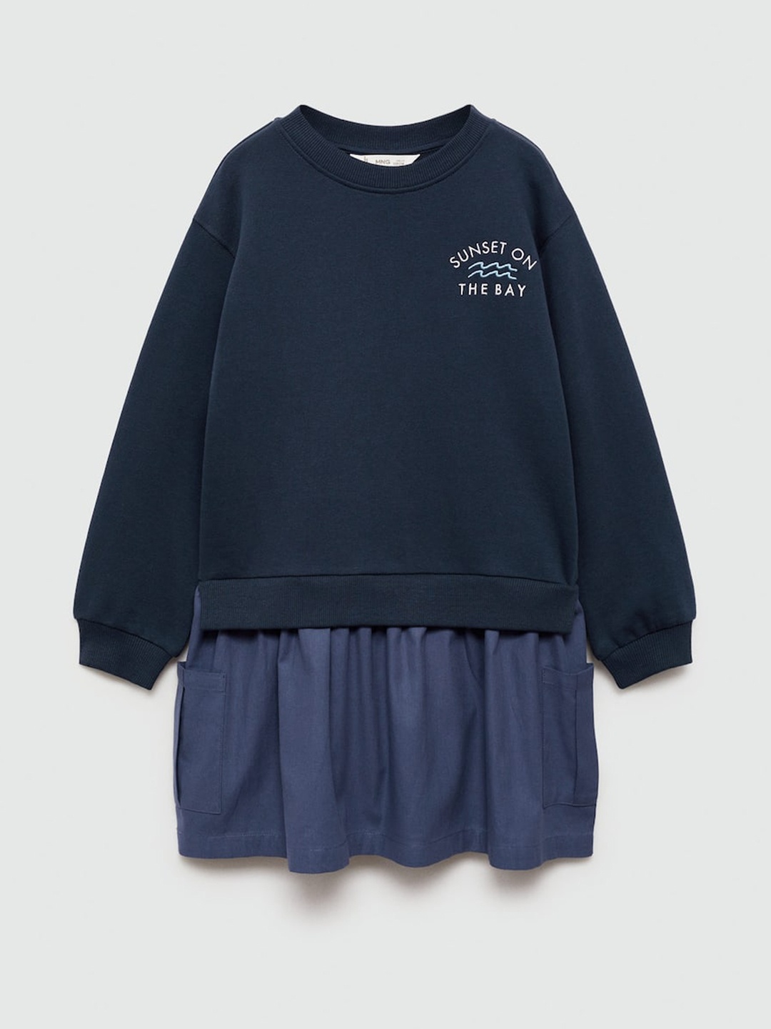 

Mango Kids Girls Cotton Jumper Dress, Navy blue