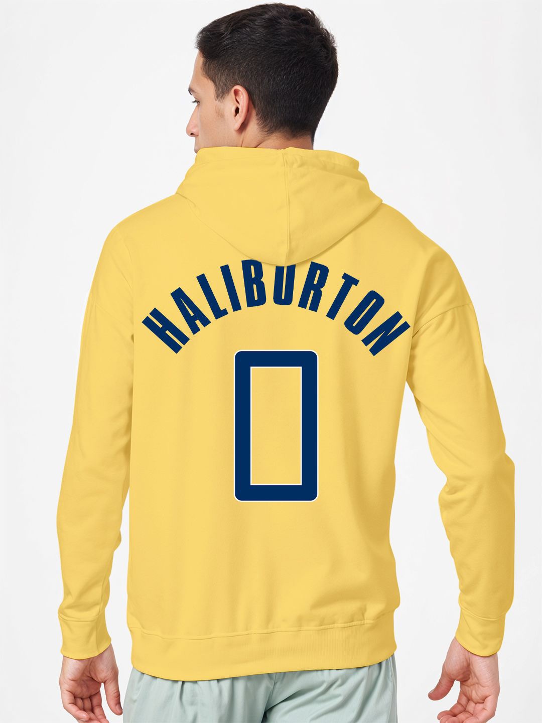 

Crazymonk Men Typography Printed Hood Cotton Pullover Sweatshirt, Yellow
