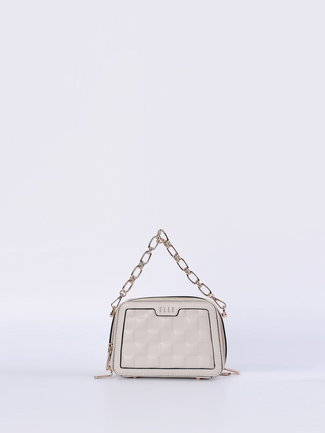 

ELLE Women Structured Sling Bag, Beige