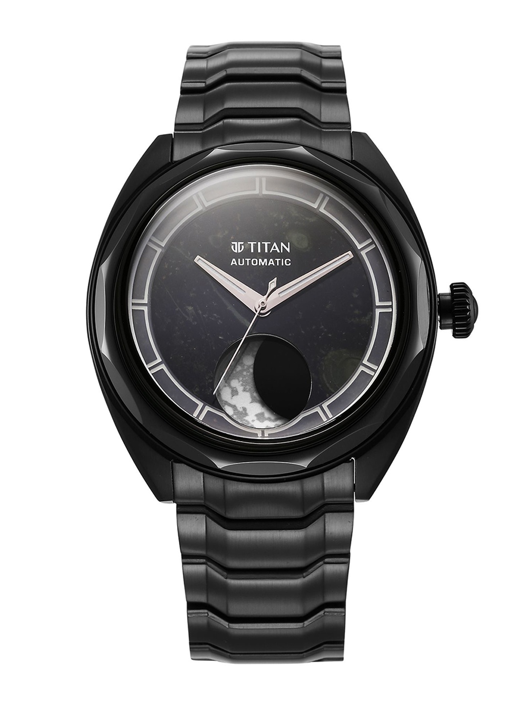 

Titan Men Printed Dial Reset Time Analogue Automatic Watch 10011NM03, Black