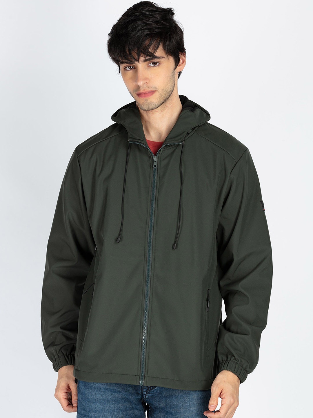 

Status Quo Men Hooded Sporty Jacket, Olive